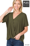 FS Clearance PLUS RAYON SPAN CREPE LAYERED LOOK TOP