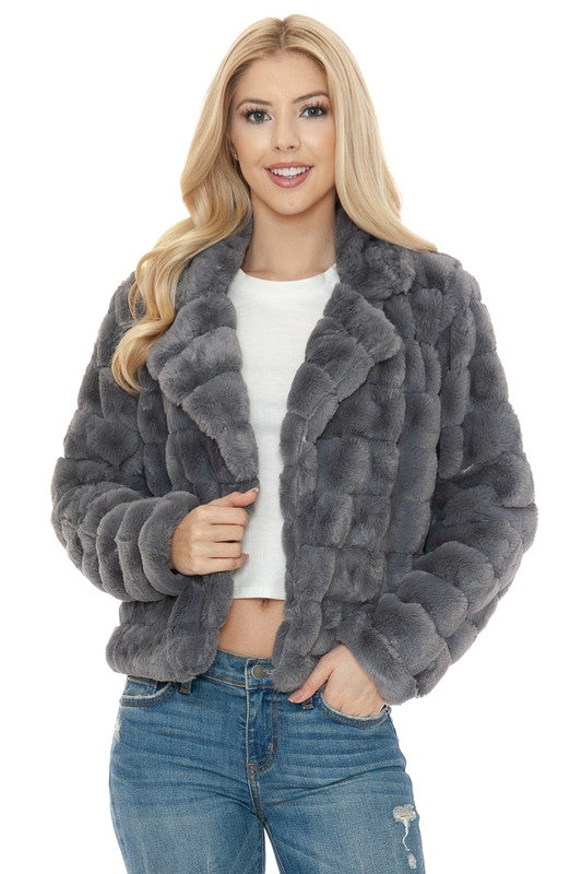 DS Vegas Women Faux Fur Jacket