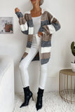 Neutral Celebration Striped Long Sleeve Duster Cardigan