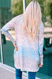 Leopard Gradient Open Front Cardigan