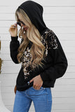 Chevron Sequin Drawstring Hoodie