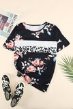Floral Round Neck Short Sleeve Tee
