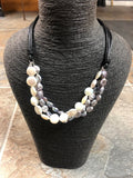 Genuine freshwater pearl necklace with sterling silver hardware