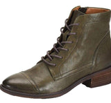 Genuine leather lace up booties  $149