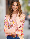 Peach Paisley Printed Thermal