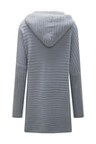 Open Front Longline Hooded Cardigan