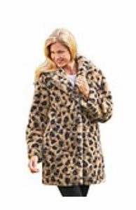 Faux Fur Leopard Coat