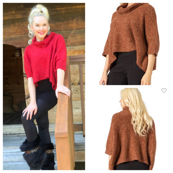 Ultrasoft Felted Cropped Sweater
