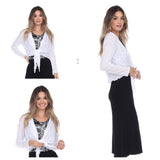 Semi-sheer Tie Bolero Topper