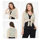 Semi-sheer Tie Bolero Topper