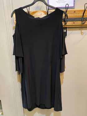 Cold Shoulder Black Dress - Magna