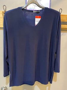 3/4 Sleeve Navy Top - Magna