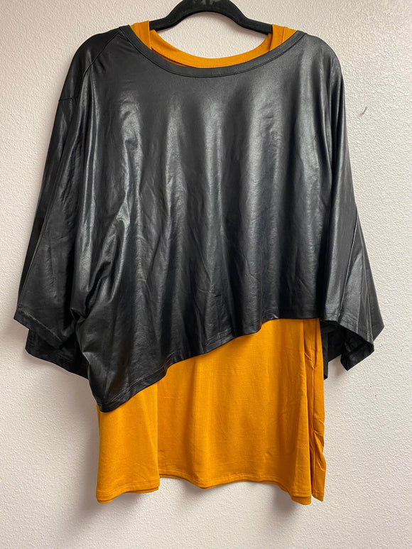 Leatherette Poncho set