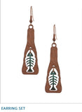 Fossil Fish earring set
