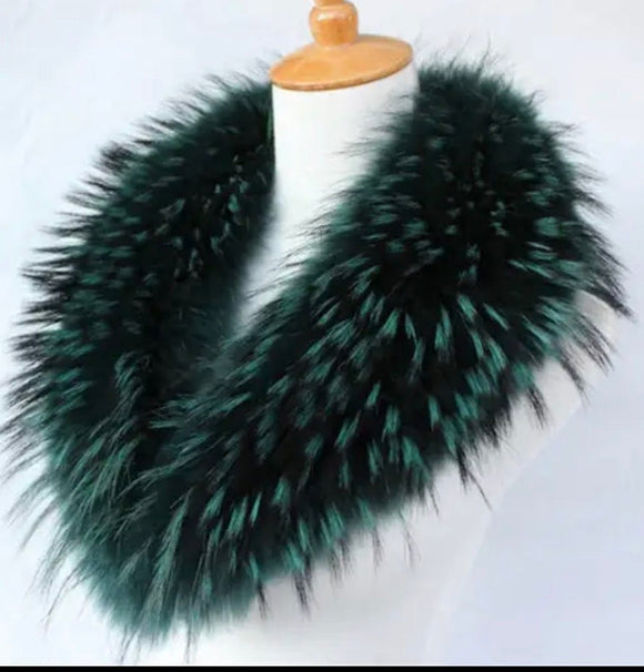 Emerald Green fox Collar $299