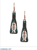 Fossil Fish earring set