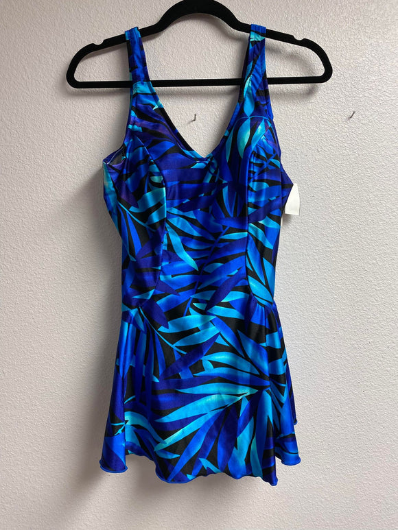 Ocean blue Empire Swim Dress 18