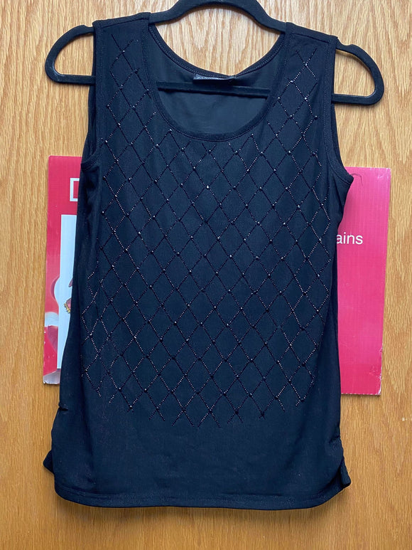 Black Tank with Sparkle Accent - One Size