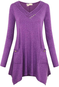 Purple orchid hacci tunic