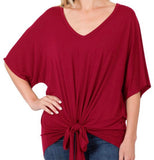 Luxe Rayon Dolman Tie Top