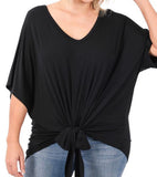 Luxe Rayon Dolman Tie Top