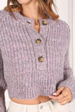 DS Melange multicolor crop sweater top