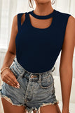 Cutout Sleeveless Top