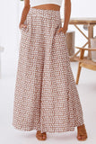 Double Take Polka Dot High Waist Wide Leg Pants with Pockets