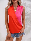 Two-Tone Surplice Neck Tank