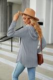 Long Sleeve Hooded Blouse