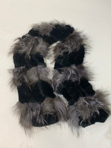 Rabbit and Fox Fur Scarf