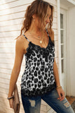 Leopard Eyelash Trim Cami