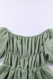 Off-Shoulder Balloon Sleeve Mini Dress