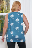 Plus Size Printed V-Neck Tank