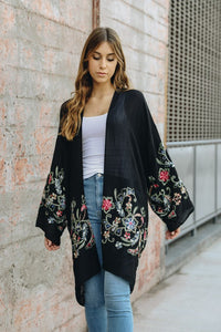 Floral Kimono Cardigan Topper