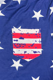 V-Neck Short Sleeve US Flag T-Shirt