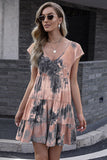 Tie-Dye Ruffle Hem Dress