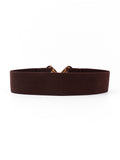 Geometric Buckle Elastic Wide Belt