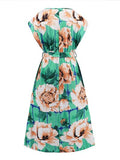 Ruffled Tied Floral Surplice Dress