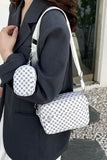 Adored Geometric PU Leather Shoulder Bag with Small Purse