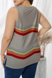 Plus Size Printed V-Neck Tank