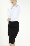 Ruched Pencil Skirt - 4 Colors