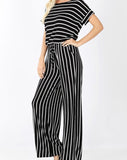 Striped Jumpsuit W/ Pockets - 2 Colors