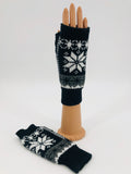 Black/White Fingerless Gloves
