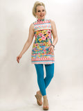 Sleeveless Mock Neck Dress - 3 Patterns