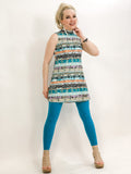 Sleeveless Mock Neck Dress - 3 Patterns
