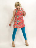 Sleeveless Mock Neck Dress - 3 Patterns