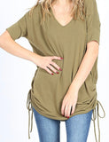 Premium V-Neck Side-Tie Tee - 14 Colors Group 1