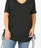 Premium V-Neck Side-Tie Tee - 14 Colors Group 1