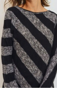 Black/Grey Stripe Sweater